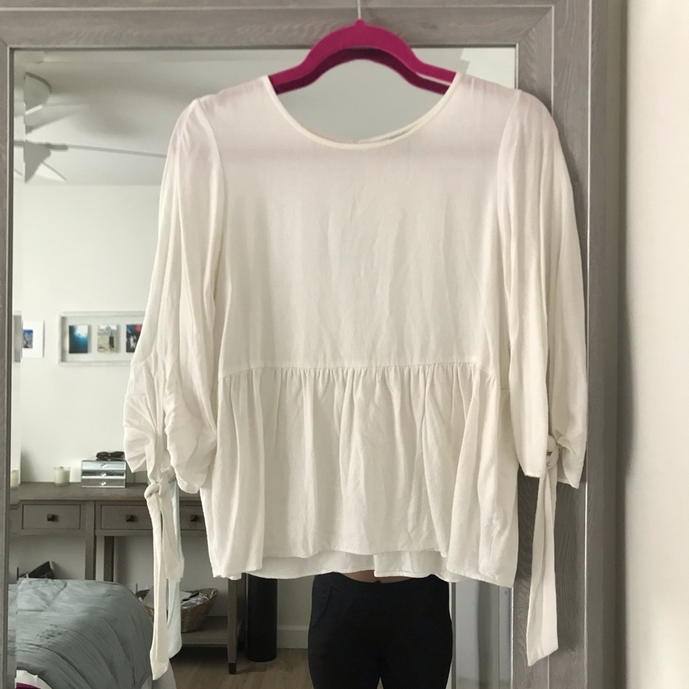 TOPSHOP White Blouse, Size 4